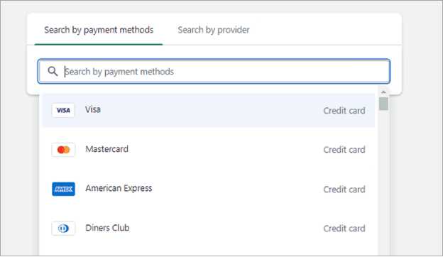 Set Up Method of Payment